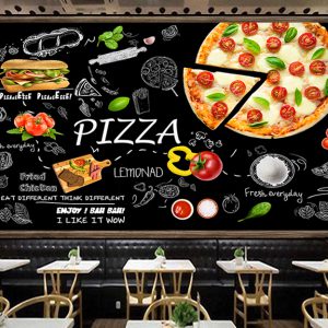 کاغذ دیواری سه بعدی برای فست فود