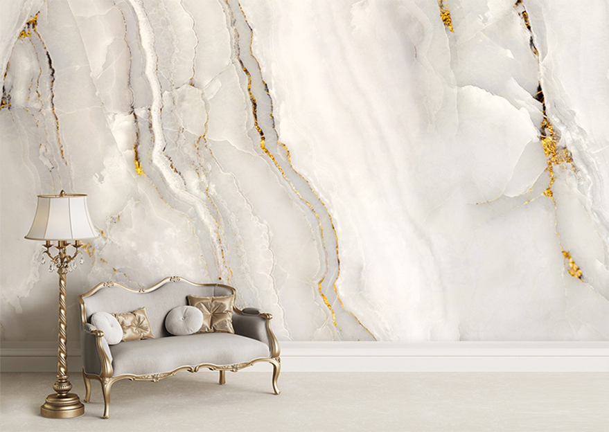 پوستر دیواری اتاق خواب طرح سنگ اسلب