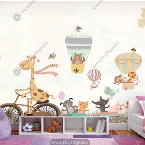 کاغذ دیواری سه بعدی اتاق کودک