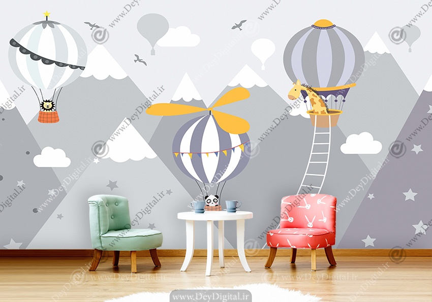 پوستر دیواری کودکانه طرح بالون