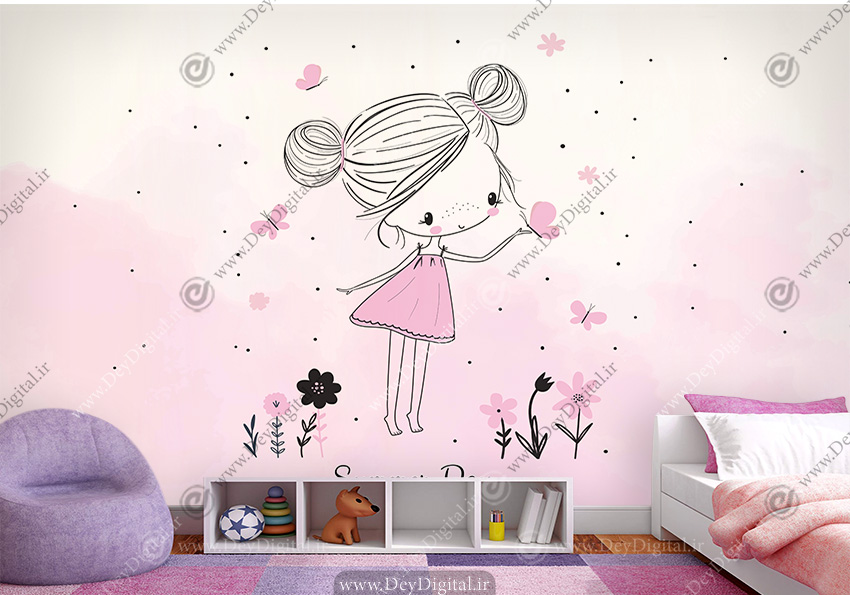 پوستر دیواری دخترانه طرح پرنسسی