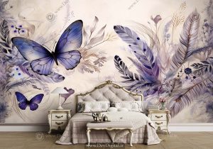 پوستر دیواری طرح پروانه برای اتاق خواب