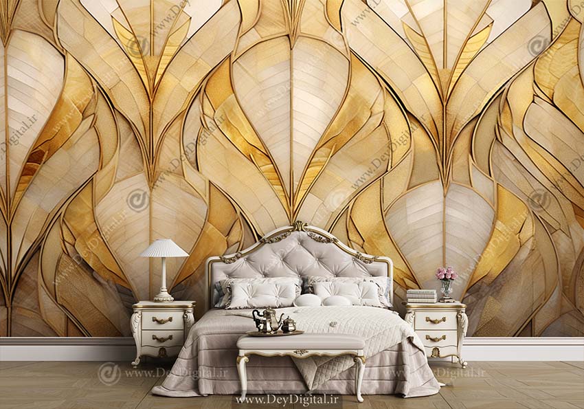 کاغذ دیواری سه بعدی اتاق خواب