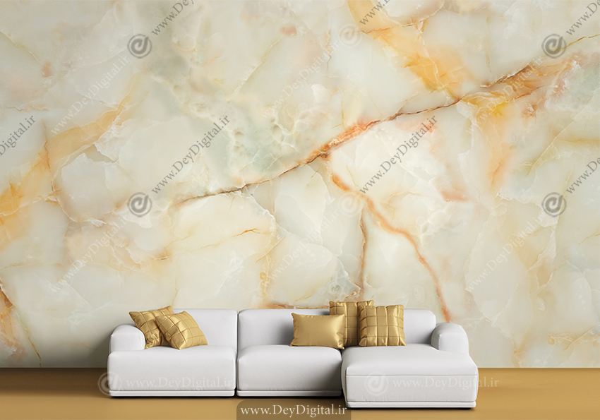 کاغذ دیواری سه بعدی طرح سنگ برای پذیرایی