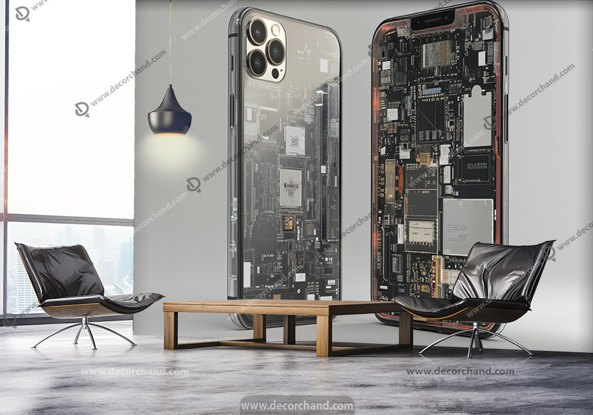 پوستر دیواری موبایل برای مغازه تعمیرات موبایل و لوازم جانبی