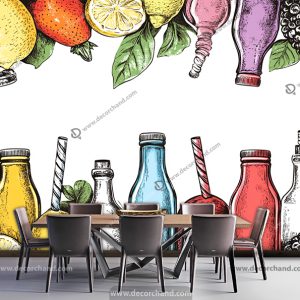 پوستر دیواری آبیموه برای مغازه آبمیوه و بستنی