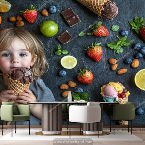 پوستر دیواری برای آبمیوه بستنی فروشی