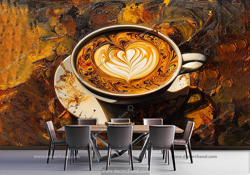 پوستر دیواری طرح لاته آرت نقاشی