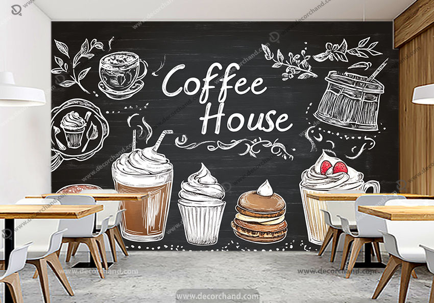 کاغذ دیواری شیک برای کافی شاپ