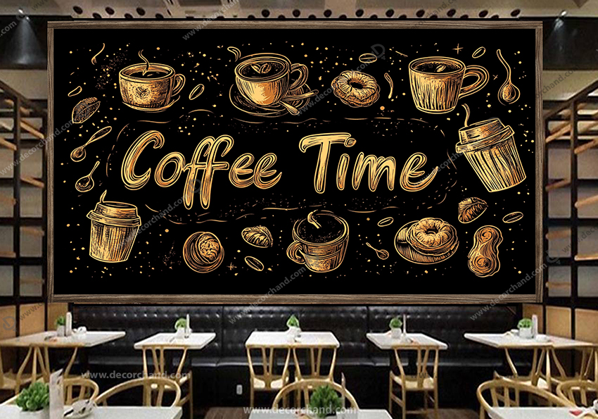 پوستر دیواری سه بعدی کافی شاپ