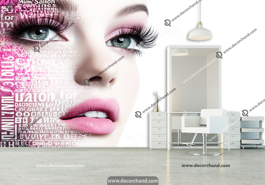 پوستر دیواری طرح چهره زن برای آرایشگاه زنانه