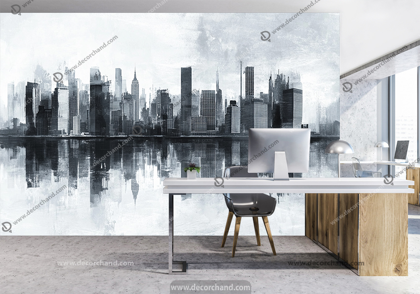 کاغذ دیواری سه بعدی شیک برای مشاور املاک