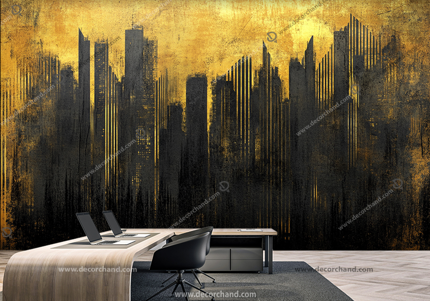 کاغذ دیواری لاکچری طرح مشاور املاک