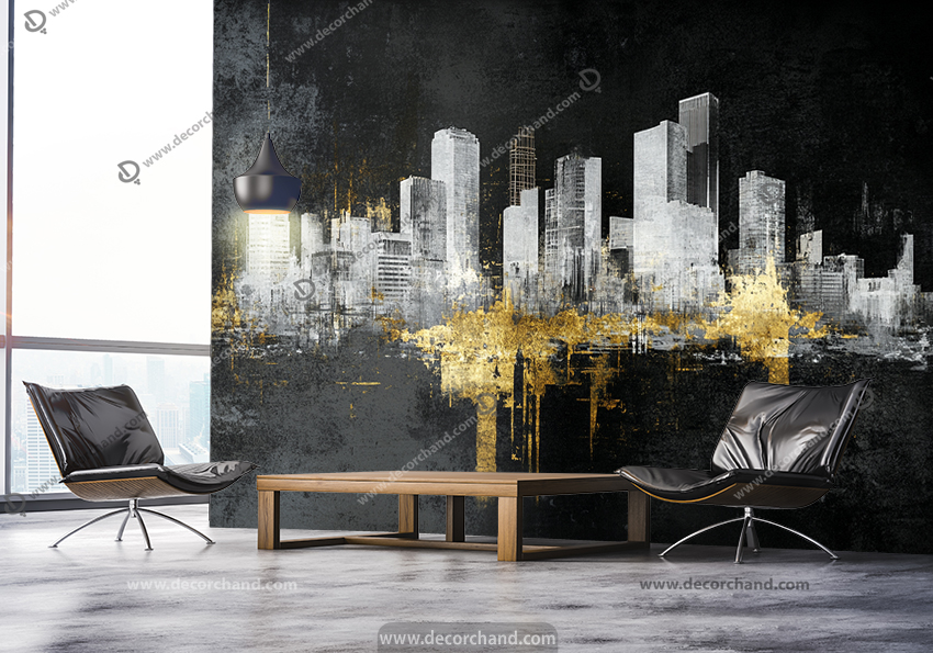 کاغذ دیواری ساده و شیک طرح ساختمان برای املاک