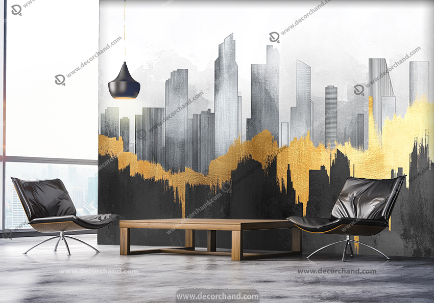 پوستر دیواری مشاور املاک مشکی طلایی