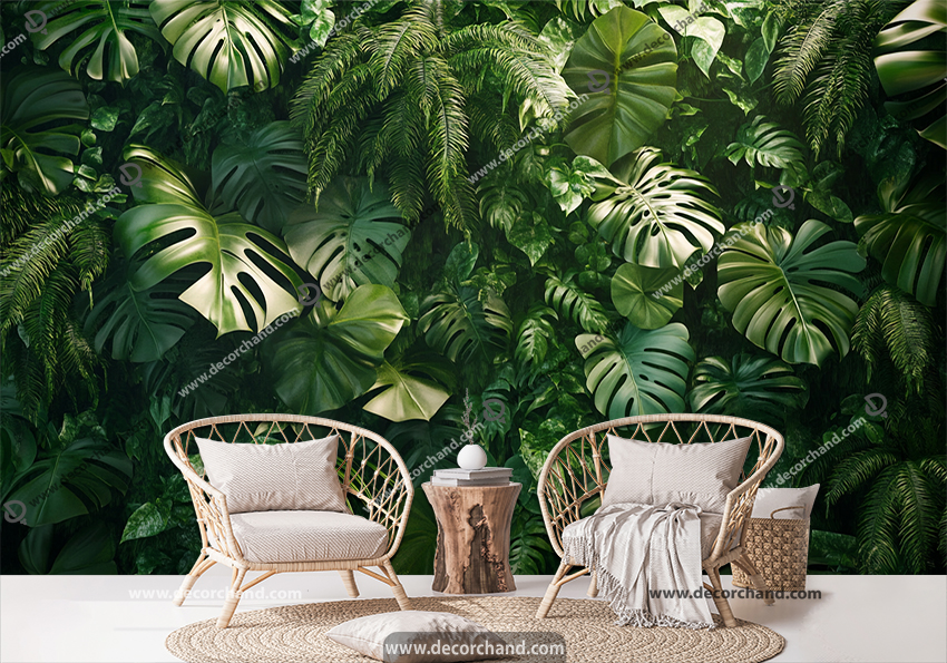 پوستر دیواری برگ انجیری سبز