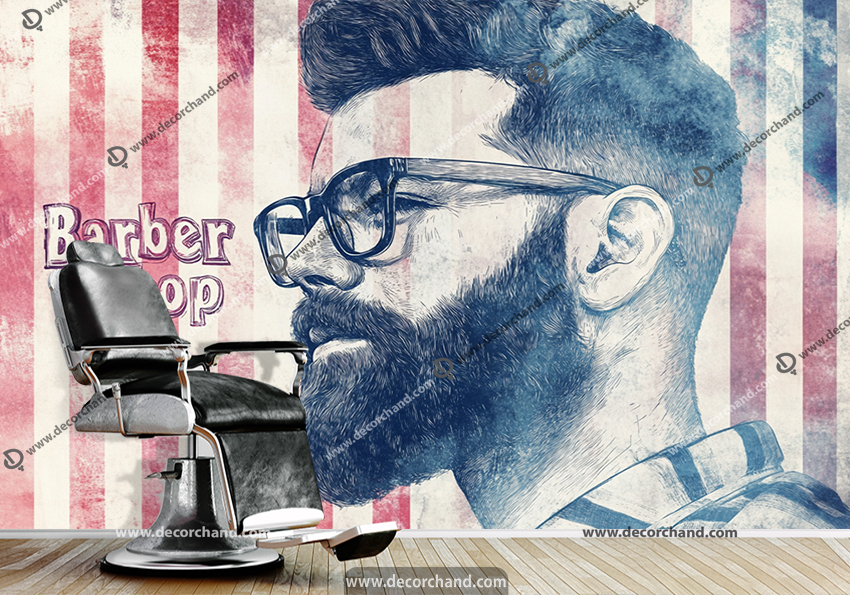 پوستر دیواری شیک برای آرایشگاه مردانه