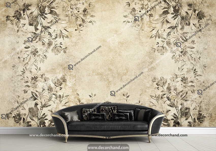 پوستر دیواری سه بعدی طرح گل اسلیمی