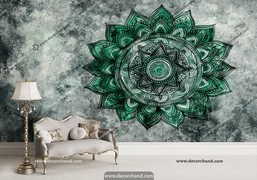 پوستر چاپی طرح سنتی جدید با زمینه پتینه طوسی