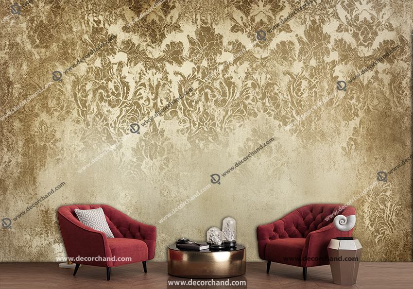 پوستر چاپی پتینه ای طرح کرمی و قهوه ای