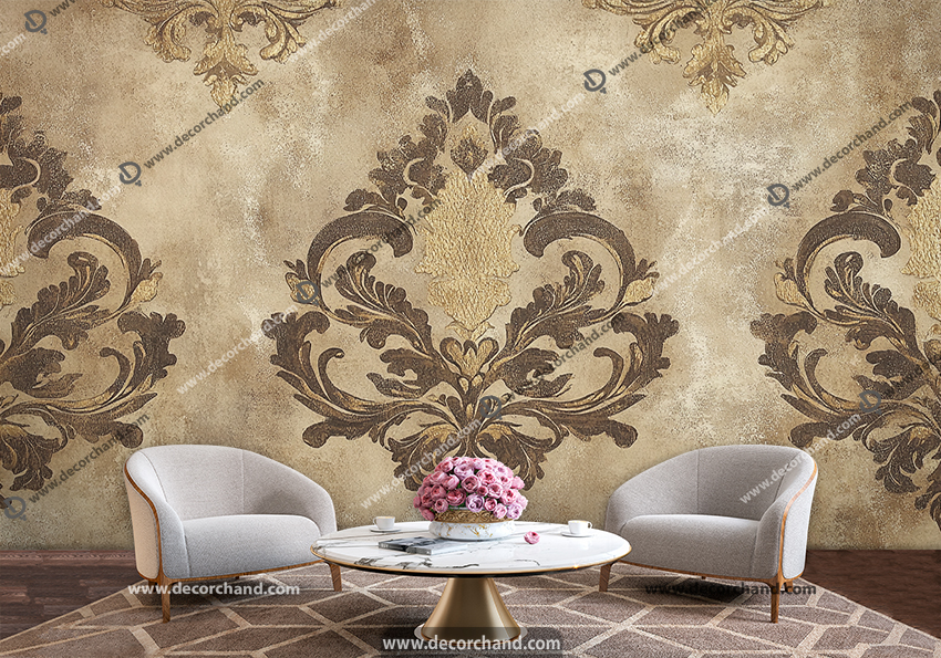 کاغذ دیواری سه بعدی طرح داماسک