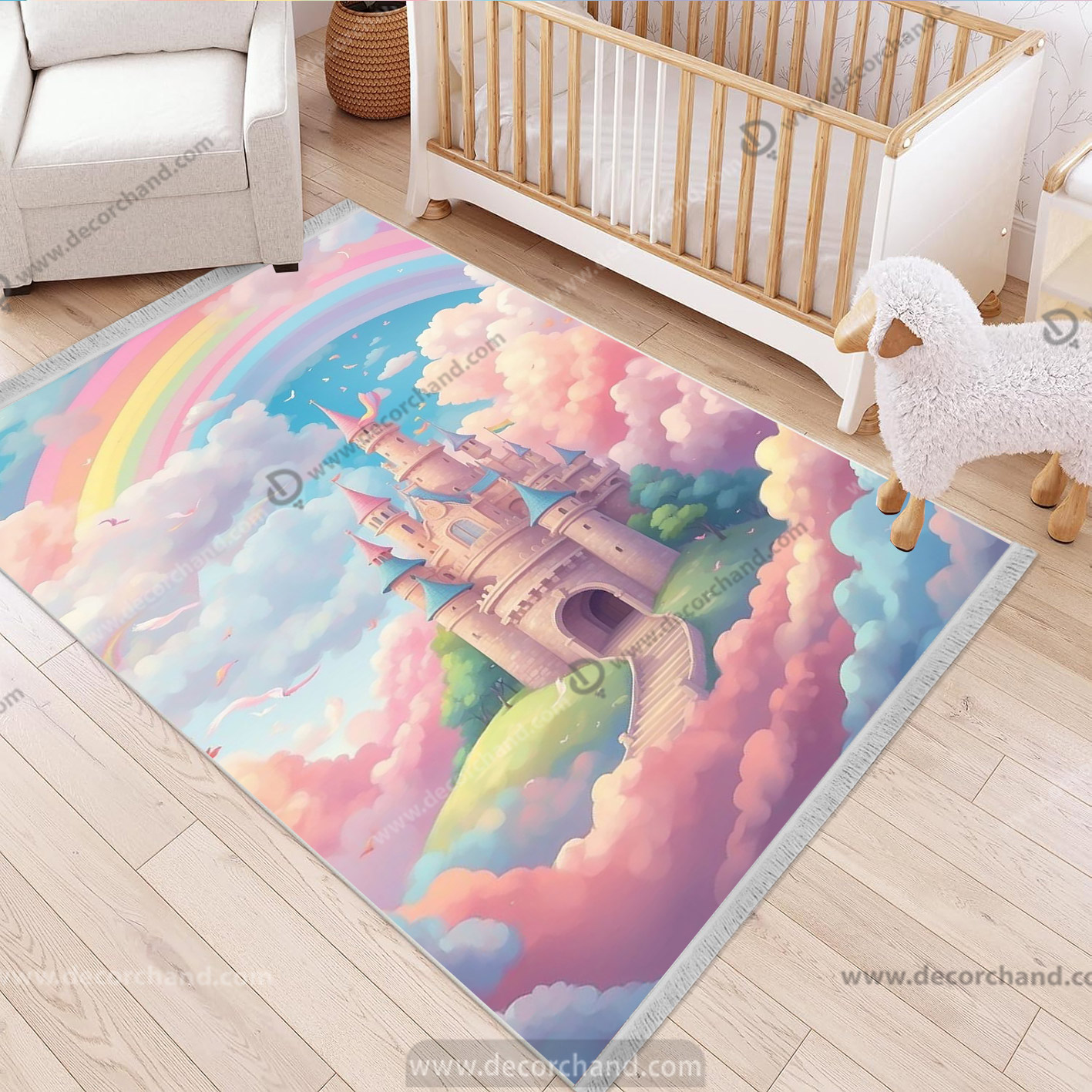 فرشینه فانتزی طرح قصر صورتی