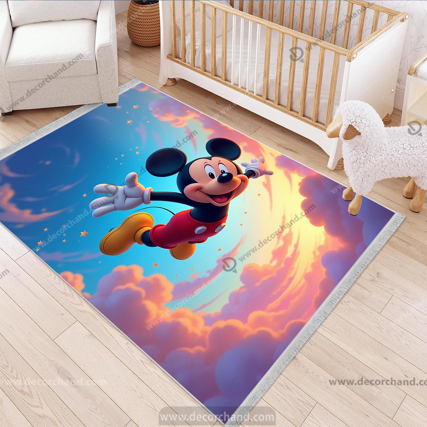 فرش فانتزی طرح میکی موس