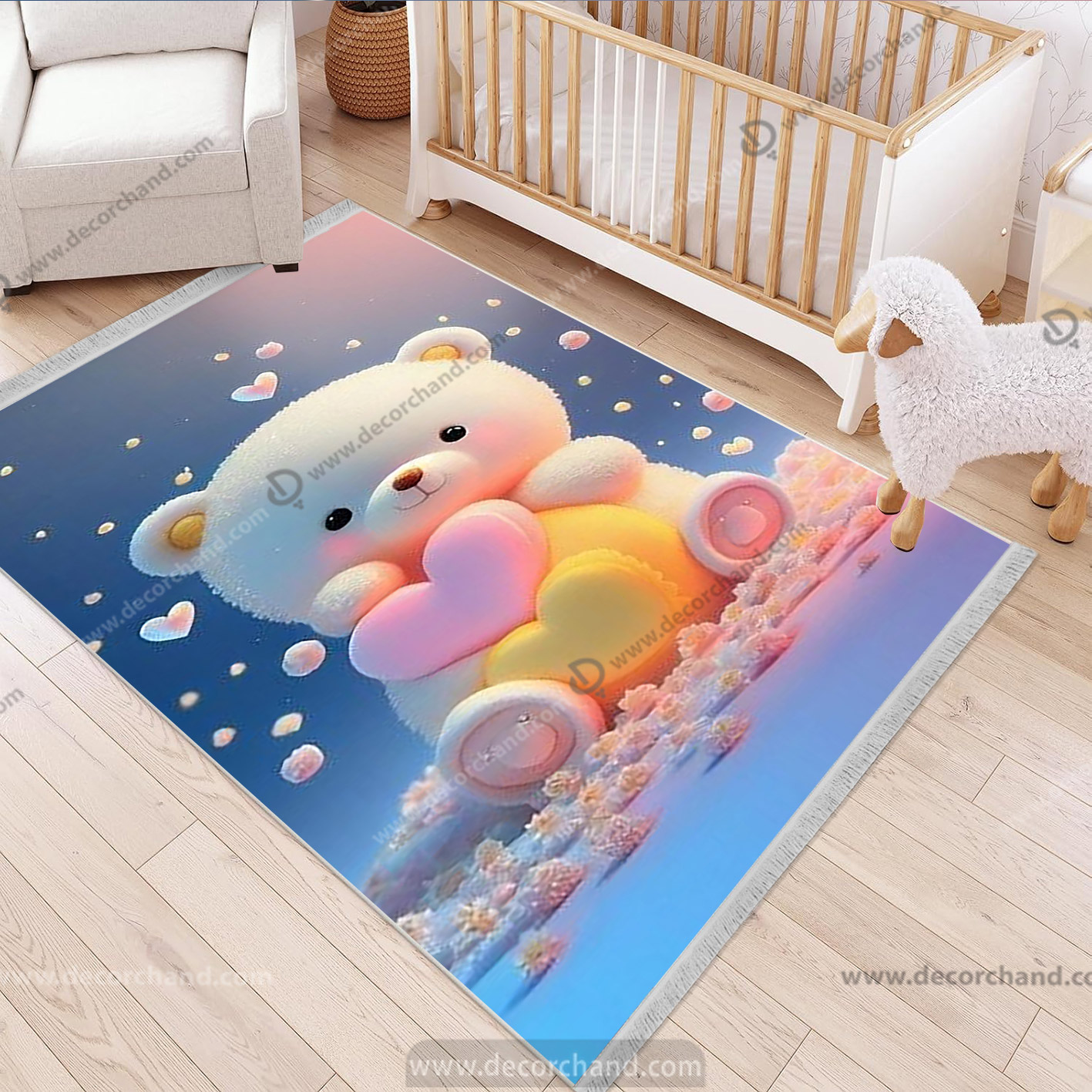 فرشینه اتاق بچه طرح عروسک خرسی