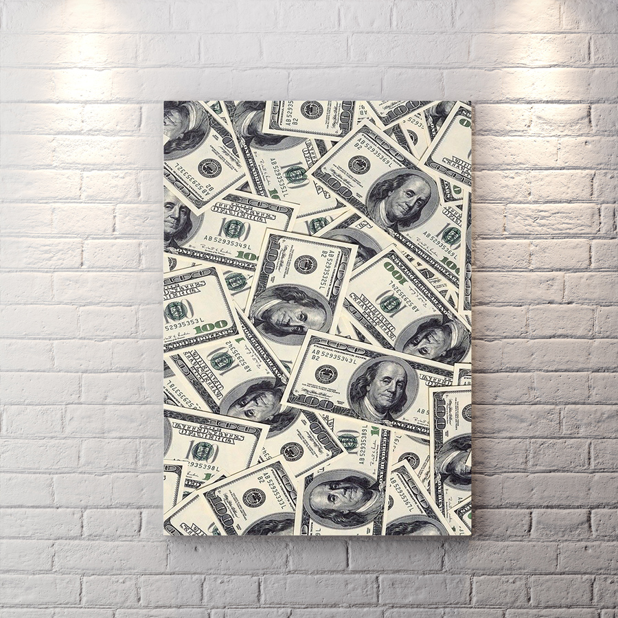تابلو دکورتیو طرح دلار برای دفتر بازارهای مالی