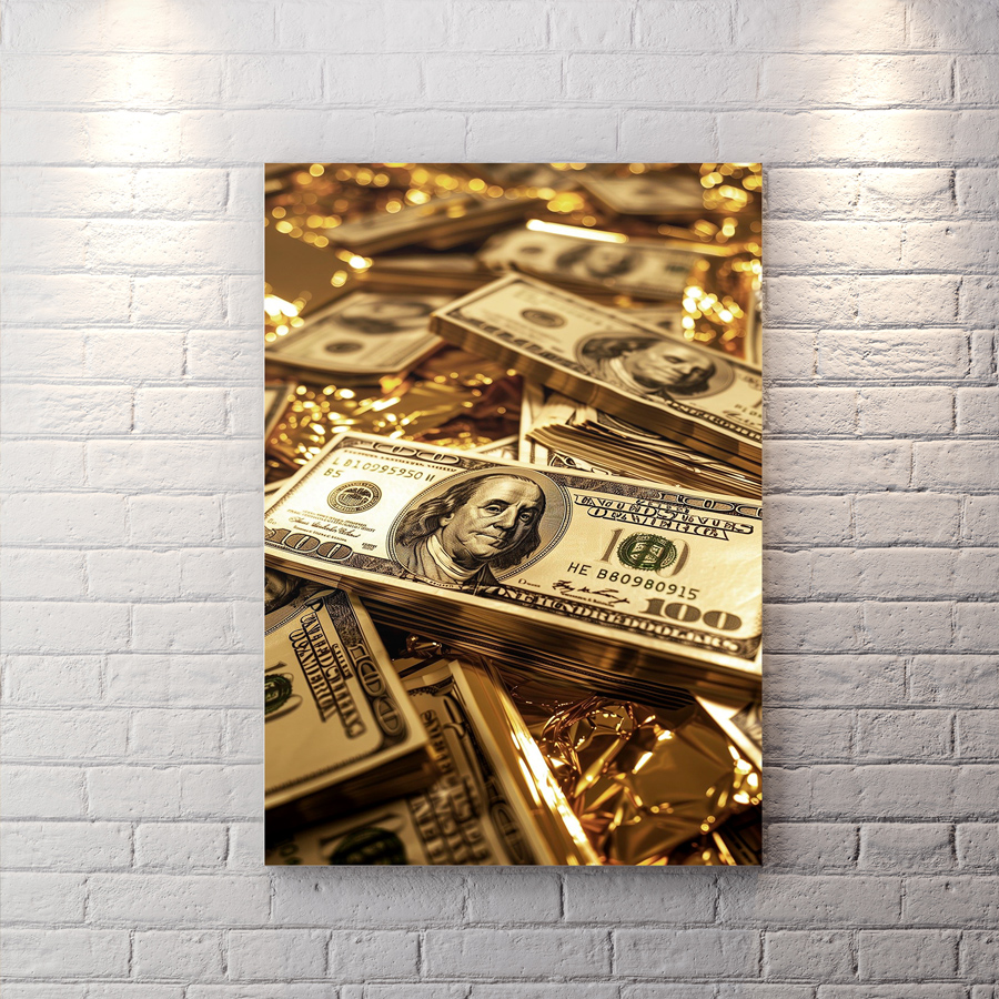 تابلو دکوراتیو طرح دلار