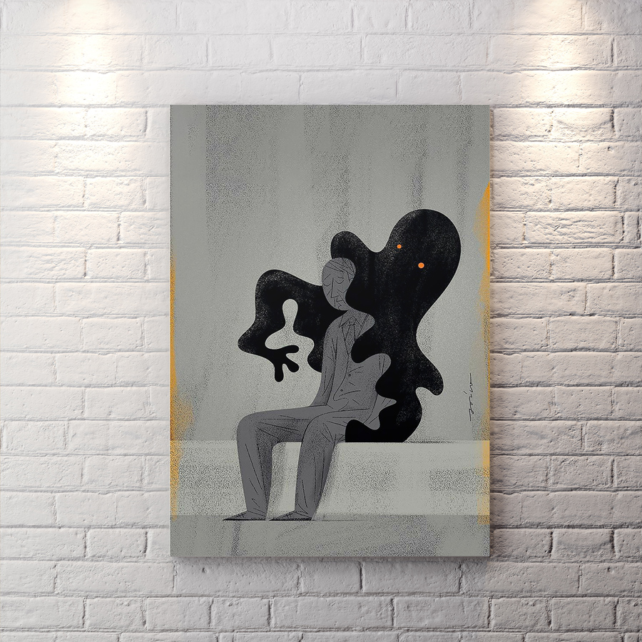 تابلو دکوراتیو طرح افسردگی برای مرکز مشاوره