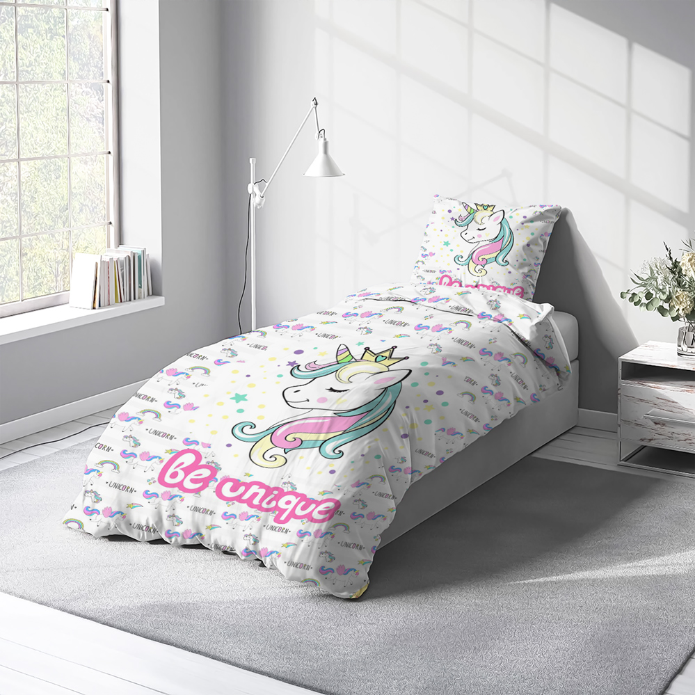 ست روتختی اسب تکشاخ برای اتاق دختر