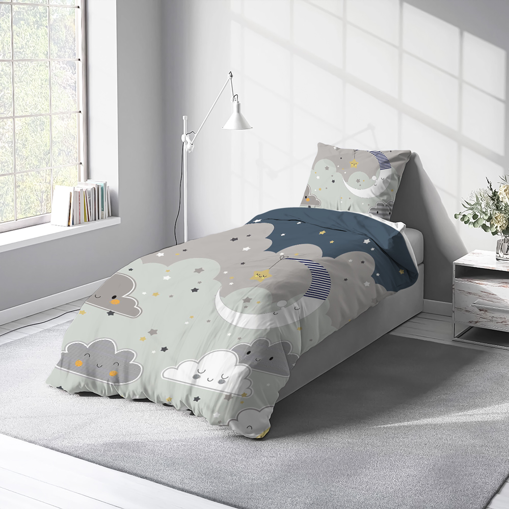 ست روتختی اتاق کودک طرح ماه و ستاره