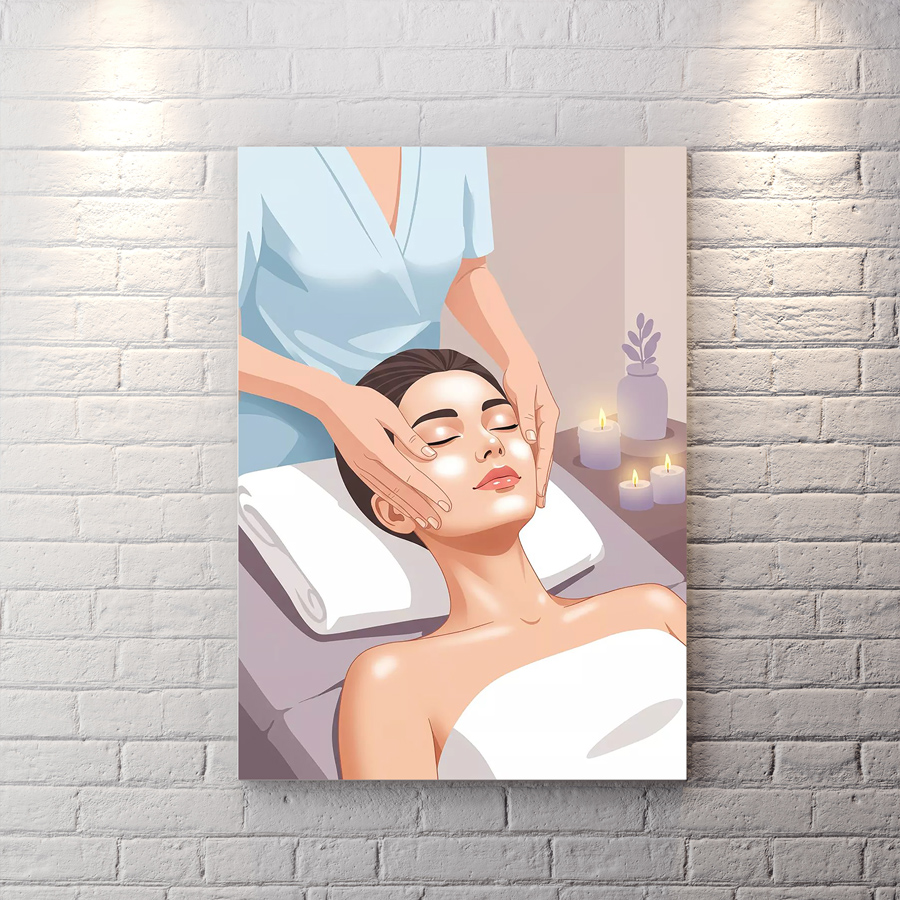 تابلو دکوراتیو کلینیک پوست و مو