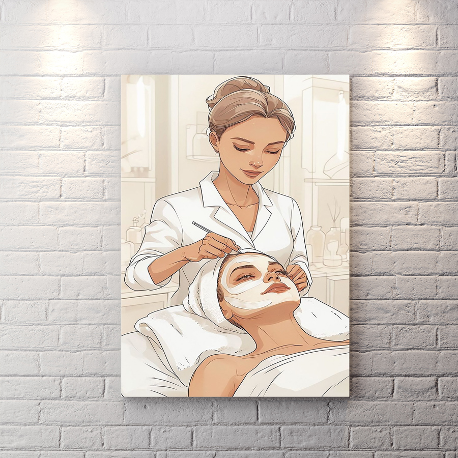 تابلو شاسی دکوراتیو مطب پوست و مو