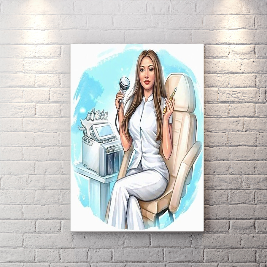 تابلو دکوراتیو طرح کلینیک پوست و مو